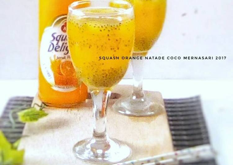 resep lengkap untuk Squash orange nata de coco