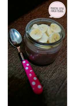 Pudding sutra coklat topping buah (simple banget)