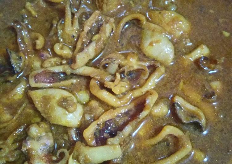 resep lengkap untuk Cumi-cumi asam manis