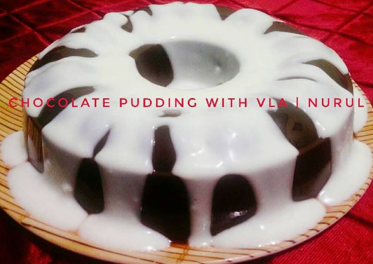 Resep Chocolate pudding with vla Dari nurul ys