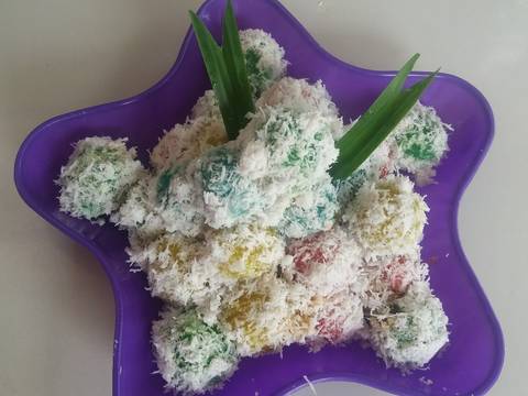 Klepon ubi jalar pelangi recipe step 5 photo