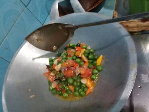 Orak arik oncom kering pedas recipe step 3 photo