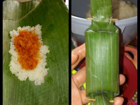 Lemper isi abon #bakar vs kukus recipe step 7 photo