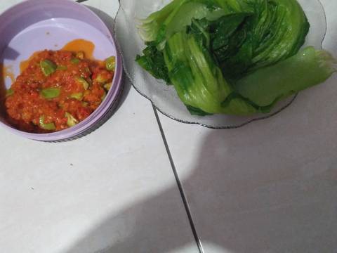 Sawi pahit lalap penggugah selera recipe step 1 photo