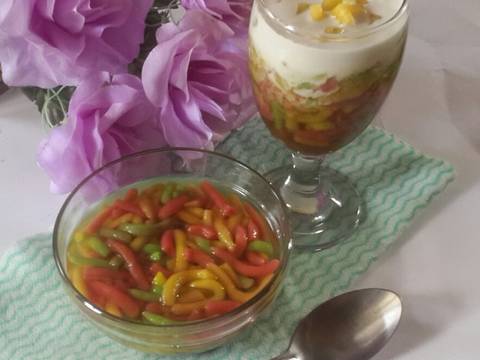 Es cendol rainbow recipe step 7 photo