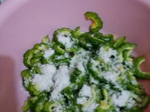 Tumis pare udang belacan recipe step 1 photo