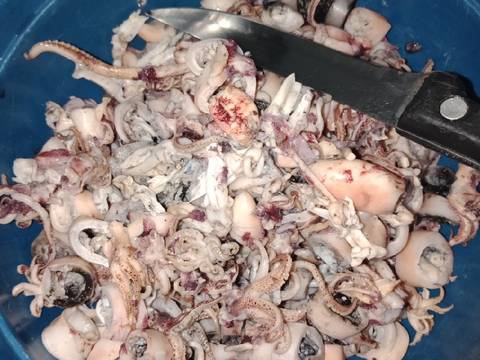 Cumi asin tinta saus padang