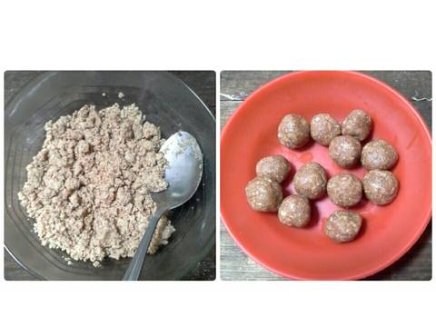 Onde Wijen Pandan isi Kacang Tanah/Mochi Goreng recipe step 2 photo