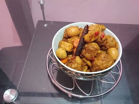 Semur tahu puyuh bola oncom recipe step 5 photo