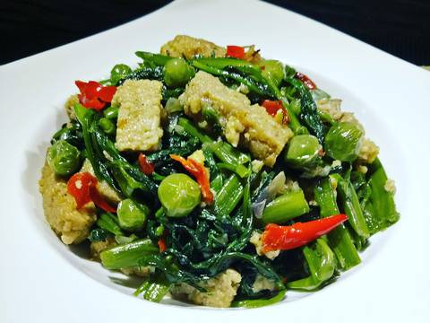 Oseng Kangkung Oncom || khas bogor recipe step 4 photo
