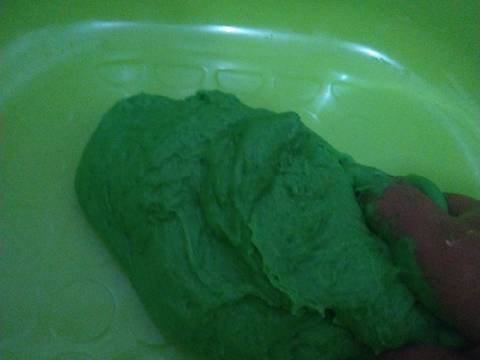 Roti Sobek Skygoat Pandan non Mixer recipe step 3 photo