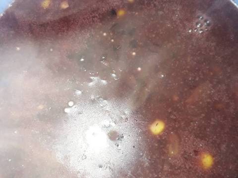 Bubur pulut hitam campur jagung/sagu mata ikan recipe step 4 photo