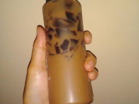Cincau janggelan beli kemasan recipe step 3 photo