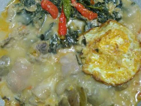 Rendang Ayam,Telur,Jengkol,daun Singkong nyossssssss recipe step 4 photo
