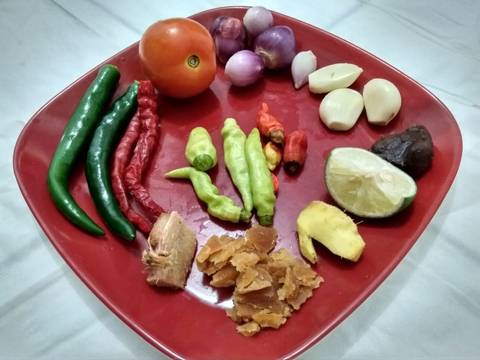 Ikan asin peda asam pedas recipe step 2 photo