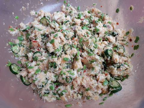 Bothok  Pete cina 'Mlandingan' Tempe Teri Nasi recipe step 5 photo