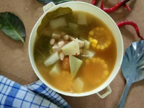 Nasi putih oncom sayur asem+tempe pemalu recipe step 8 photo