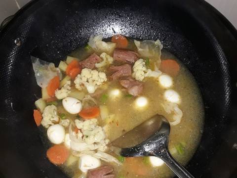 Sop telur puyuh ala anak kos