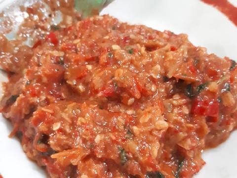 Sambal trasi pecel lele recipe step 5 photo