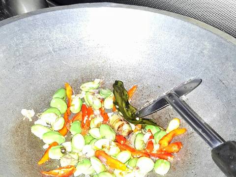 Tumis Bunga Pepaya Pete recipe step 4 photo