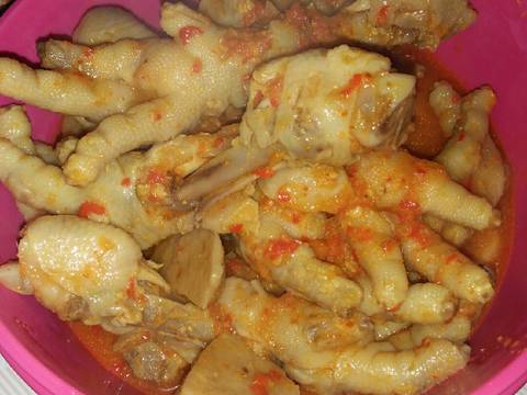 Seblak ceker pedas manis recipe step 5 photo