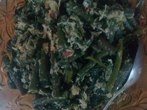Urab kangkung dan kacang panjang recipe step 5 photo