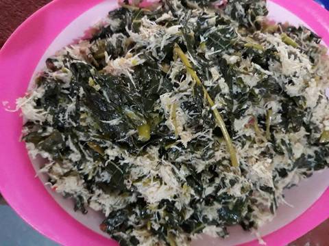 Urab daun pepaya dan daun singkong recipe step 6 photo
