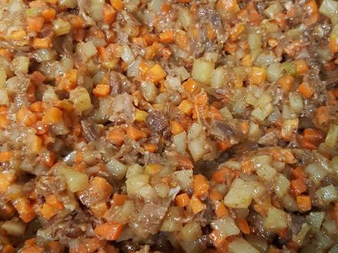 Lontong daging rendang recipe step 8 photo