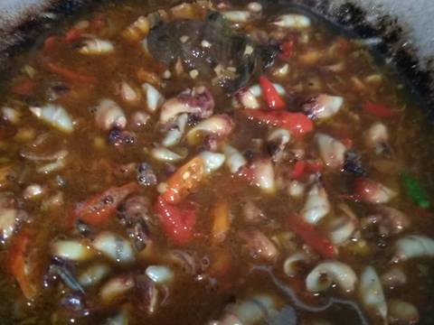 Seafood gonggong pedas manis recipe step 3 photo