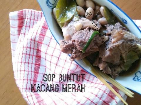 Sop buntut kacang merah recipe step 5 photo