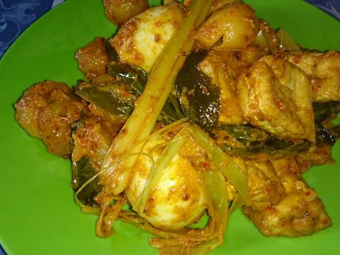 Rendang kentang, tahu+telur recipe step 6 photo