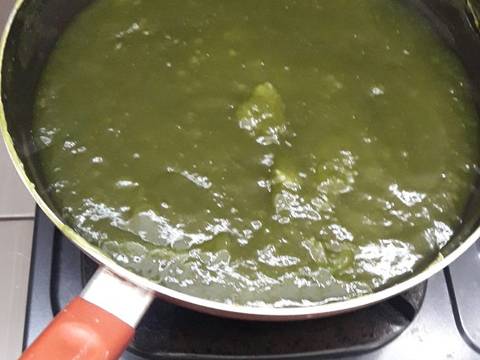 Es selendang mayang daun suji recipe step 6 photo