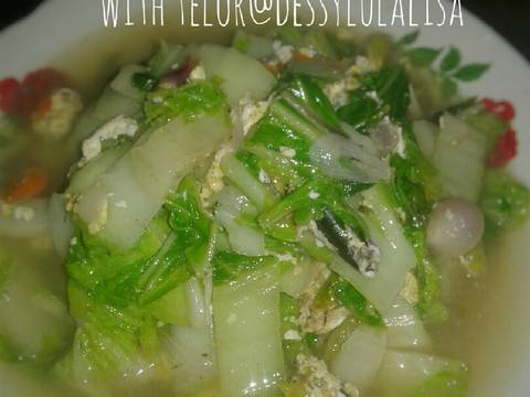 Tumis sawi putih pedes with telor #bikinramadhanberkesan (8)