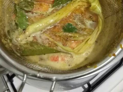 Laksa ayam kuah udang recipe step 3 photo