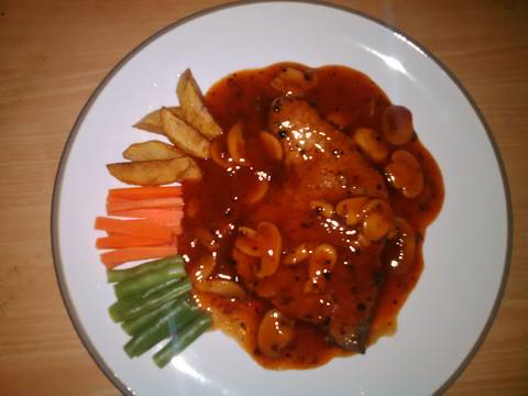 Resep Sirloin steak with blackpaper mushroom sauce oleh Ahlaerzky Cookpad Resep Sirloin steak with blackpaper mushroom sauce oleh Ahlaerzky Cookpad