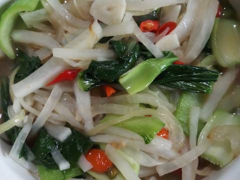 Tumis pakcoy & lobak (menu simple puasa)