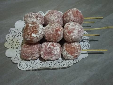 Sate Donat buah naga recipe step 2 photo