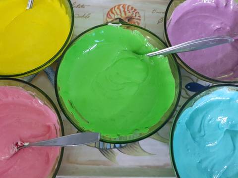 208. Rainbow Cake Ny.Liem versi Kukus Lapis ButterCream,Lembuuut