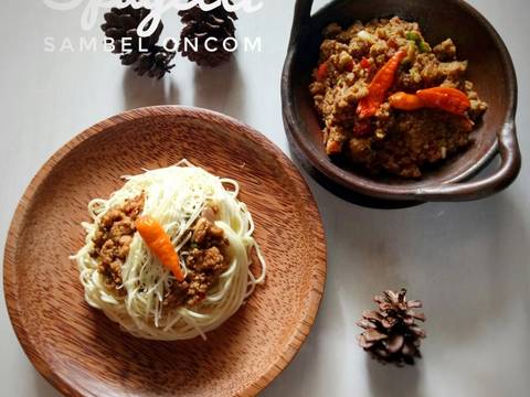 Spagetti Sambel Oncom Yummy recipe step 4 photo