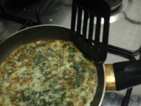 Spinach Omelette / Telur dadar bayam #step_by_step