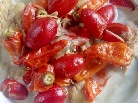 Sayur kulit mlinjo lombok rawit utuh recipe step 3 photo