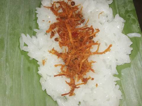 Lemper isi abon ayam. recipe step 4 photo