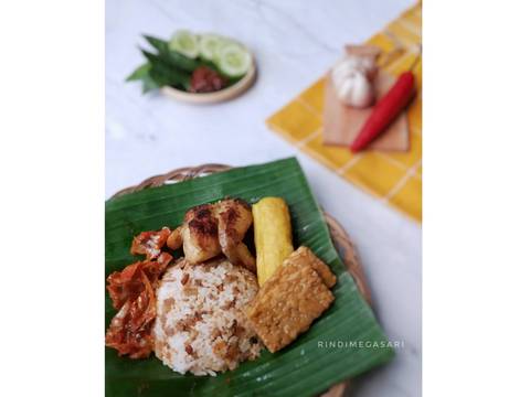 91. Nasi Tutug Oncom + Ayam Ungkep Kuning + Asin Balado recipe step 4 photo