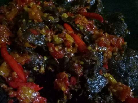 Dendeng kering balado