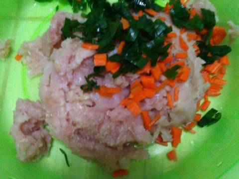 Tahu isi ayam sayur / tahu bakso simple recipe step 2 photo
