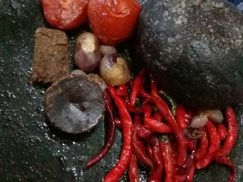 Sambal belacan ayam penyet recipe step 1 photo
