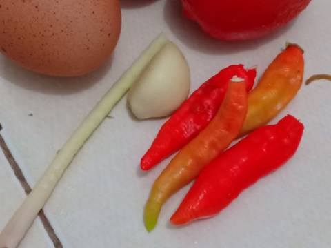 Telur dadar tomat sereh recipe step 1 photo