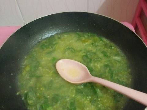 Sambal Gorengan / Sambal Serabi / Sambal Ijo Daun Bawang recipe step 3 photo