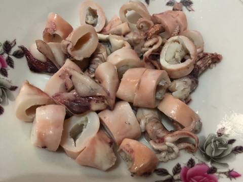 Tumis Pare Cumi sotong recipe step 3 photo