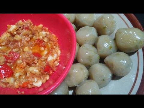 Cilok isi sosis sambal kacang geprek pedas recipe step 9 photo